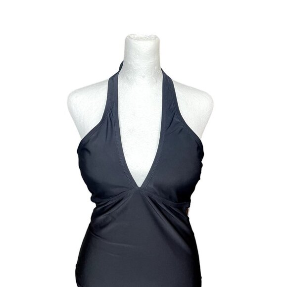 Kona Sol Bathing Suit One Piece Halter Adjustable Strap NEW‎ Slimming Stretch - Picture 2 of 11